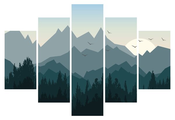 Slika - Planine pogledom grafičara (150x105 cm)