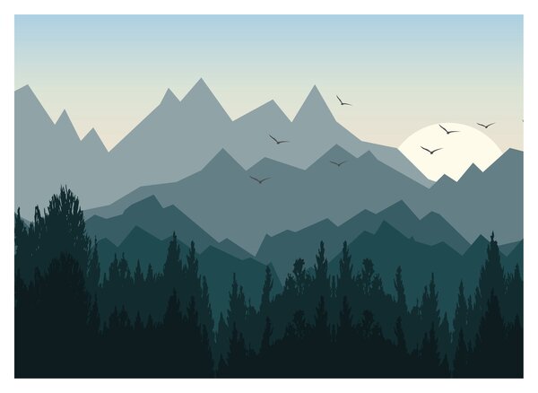 Slika - Planine pogledom grafičara (70x50 cm)