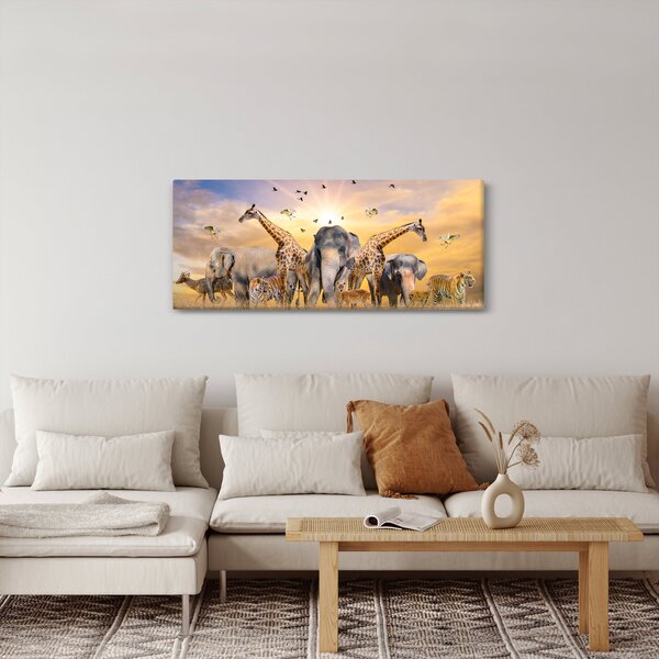 Slika - Afričke životinje (120x50 cm)