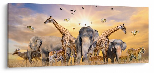 Slika - Afričke životinje (120x50 cm)
