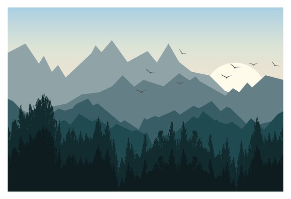 Slika - Planine pogledom grafičara (90x60 cm)