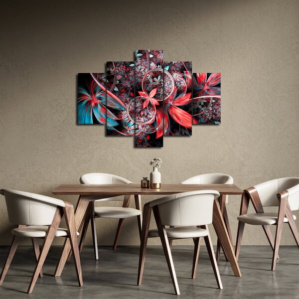 Apstraktna slika egzotičnog cvijeća (150x105 cm)