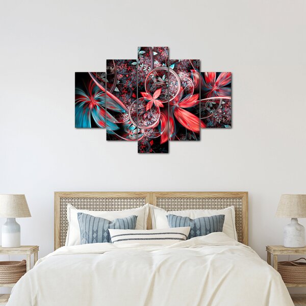 Apstraktna slika egzotičnog cvijeća (150x105 cm)