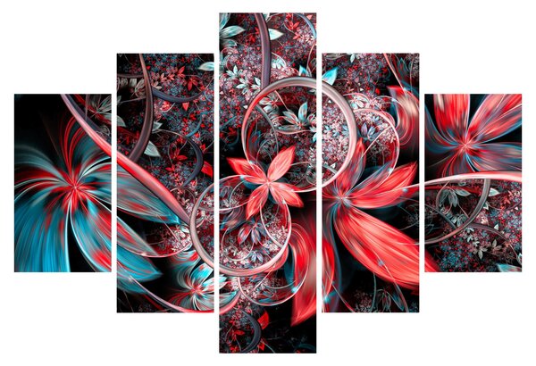Apstraktna slika egzotičnog cvijeća (150x105 cm)