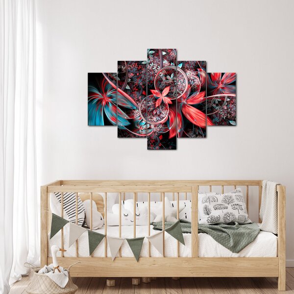 Apstraktna slika egzotičnog cvijeća (150x105 cm)