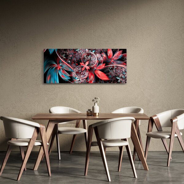 Apstraktna slika egzotičnog cvijeća (120x50 cm)