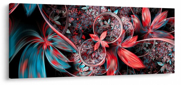 Apstraktna slika egzotičnog cvijeća (120x50 cm)