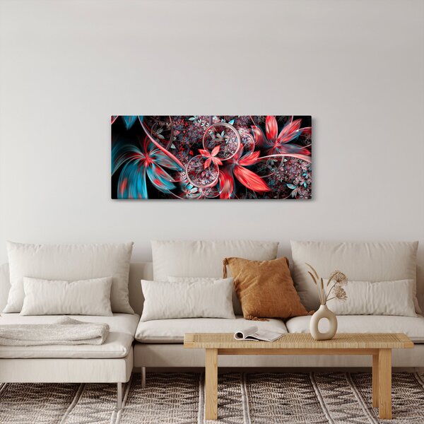 Apstraktna slika egzotičnog cvijeća (120x50 cm)