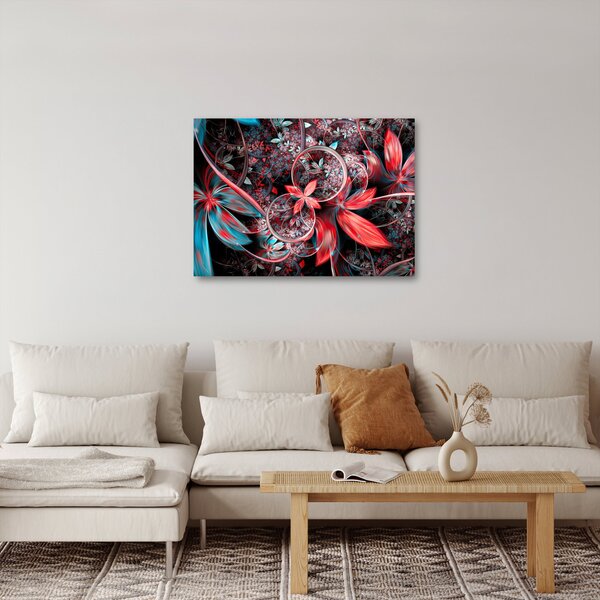Apstraktna slika egzotičnog cvijeća (70x50 cm)