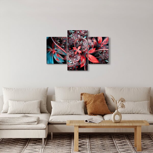 Apstraktna slika egzotičnog cvijeća (90x60 cm)