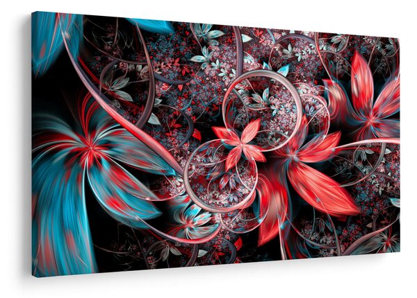 Apstraktna slika egzotičnog cvijeća (90x60 cm)
