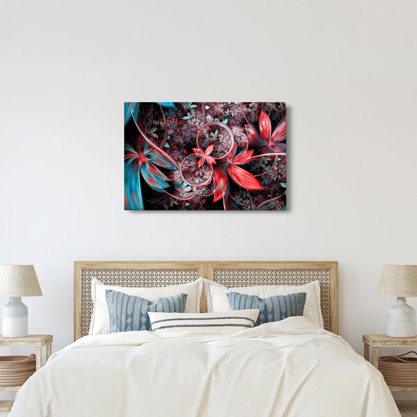 Apstraktna slika egzotičnog cvijeća (90x60 cm)