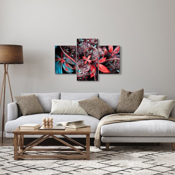 Apstraktna slika egzotičnog cvijeća (90x60 cm)