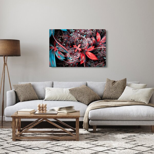 Apstraktna slika egzotičnog cvijeća (90x60 cm)