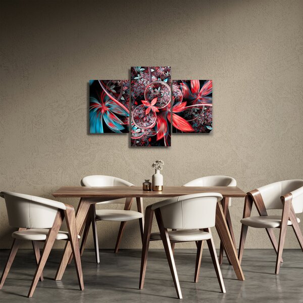 Apstraktna slika egzotičnog cvijeća (90x60 cm)