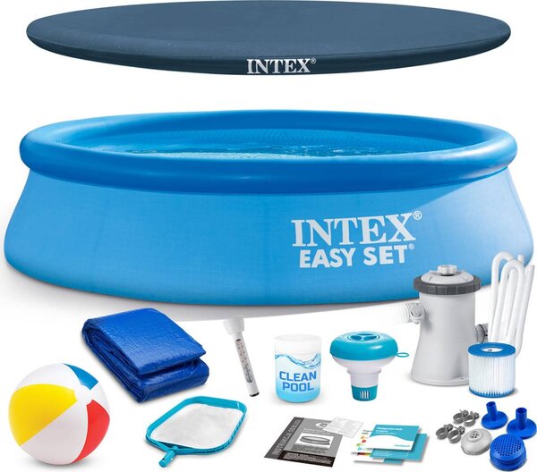 Intex bazen s napuhavajućim prstenom 244 x 61 cm set 16 u 1 plavi