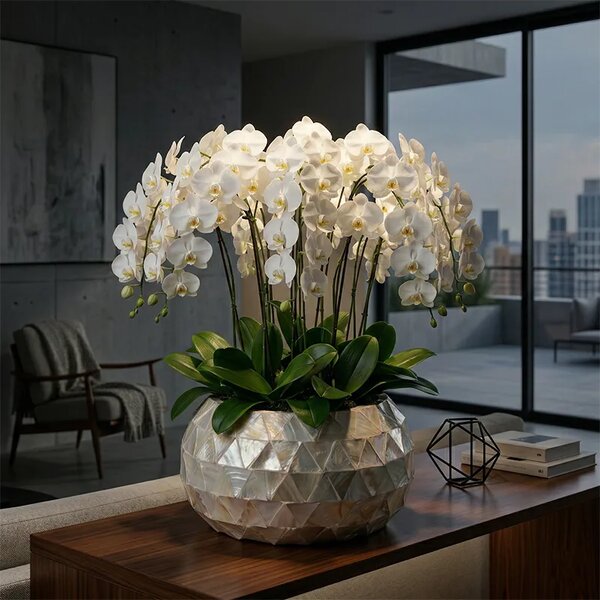 Vaza za cvijeće Lumi 36 × 20 cm Pearl - krem - 0 - 30cm - Fiberglass - 31 do 50cm