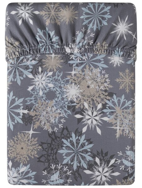 Plahta od mikrovlakana SNOWFLAKE modro-siva 90x200 cm