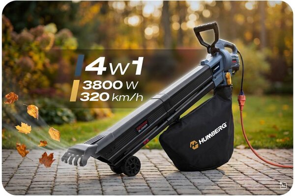 Vrtni puhač i usisavač lišća Humberg HM-618 3800 W bež