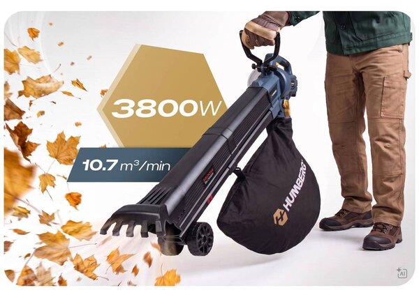 Vrtni puhač i usisavač lišća Humberg HM-618 3800 W bež