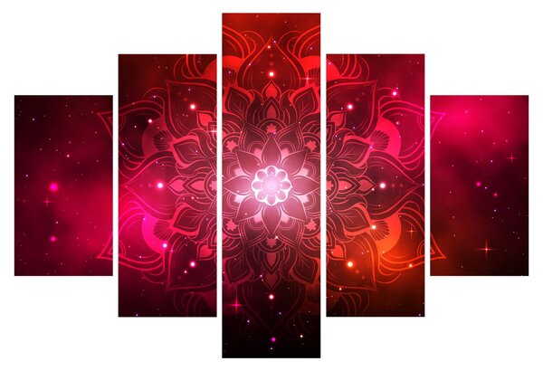 Slika crvene apstrakcije (150x105 cm)