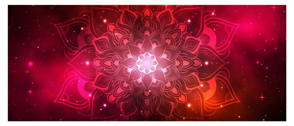 Slika crvene apstrakcije (120x50 cm)