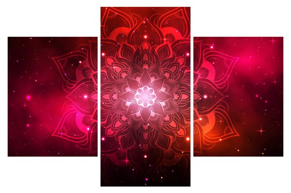 Slika crvene apstrakcije (90x60 cm)