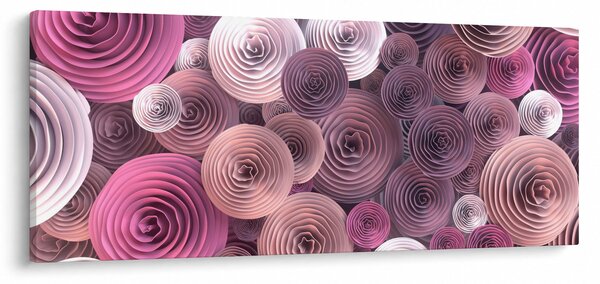 Apstraktna slika cvijeća ruže (120x50 cm)