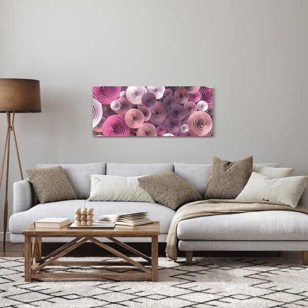 Apstraktna slika cvijeća ruže (120x50 cm)