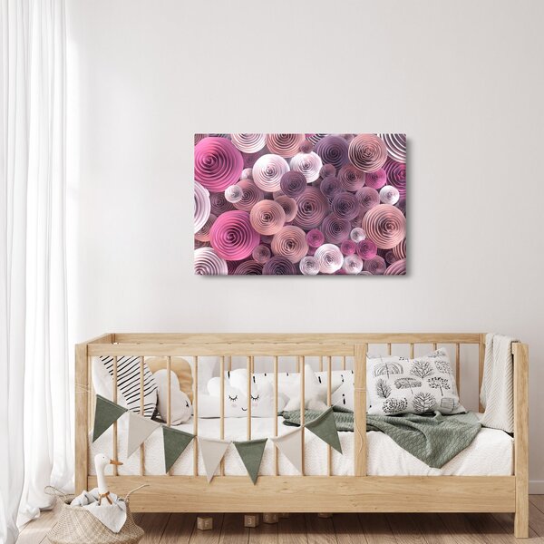 Apstraktna slika cvijeća ruže (90x60 cm)