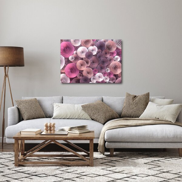 Apstraktna slika cvijeća ruže (70x50 cm)