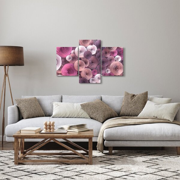 Apstraktna slika cvijeća ruže (90x60 cm)