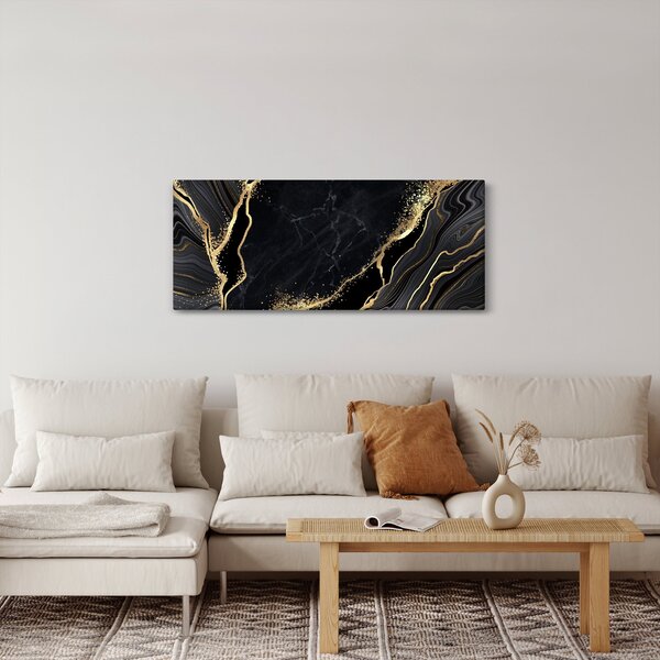 Slika zlatne apstrakcije (120x50 cm)