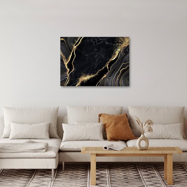 Slika zlatne apstrakcije (70x50 cm)