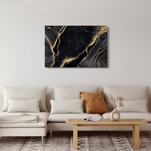 Slika zlatne apstrakcije (90x60 cm)
