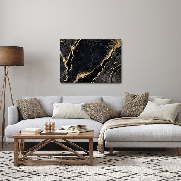 Slika zlatne apstrakcije (70x50 cm)