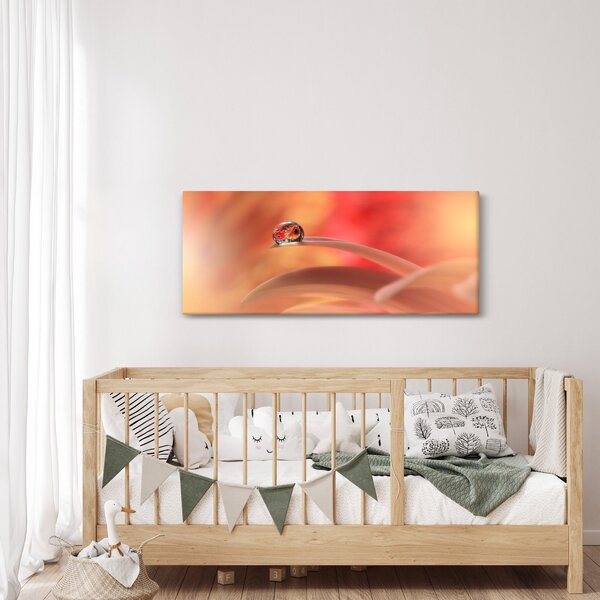 Slika cvjetne kapi rose (120x50 cm)