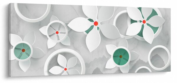 Slika cvjetne apstrakcije (120x50 cm)