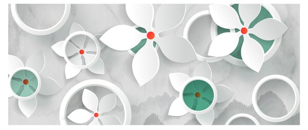 Slika cvjetne apstrakcije (120x50 cm)