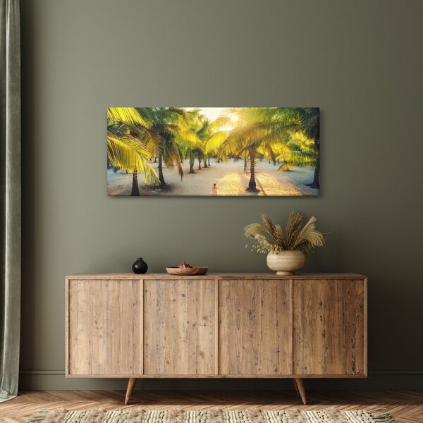 Slika - Žena i palme (120x50 cm)