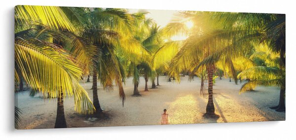 Slika - Žena i palme (120x50 cm)