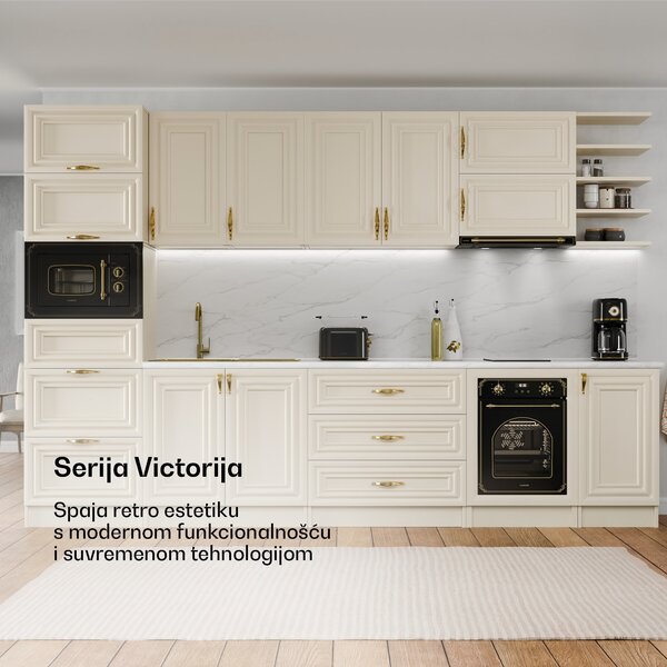 Klarstein Victoria ugradbena pećnica 45 cm 49 l crna