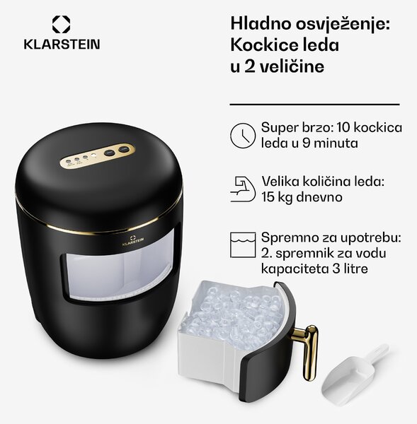 Klarstein Passau, ledomat, 2 veličine, 15 kg/24, h Auto-Clean