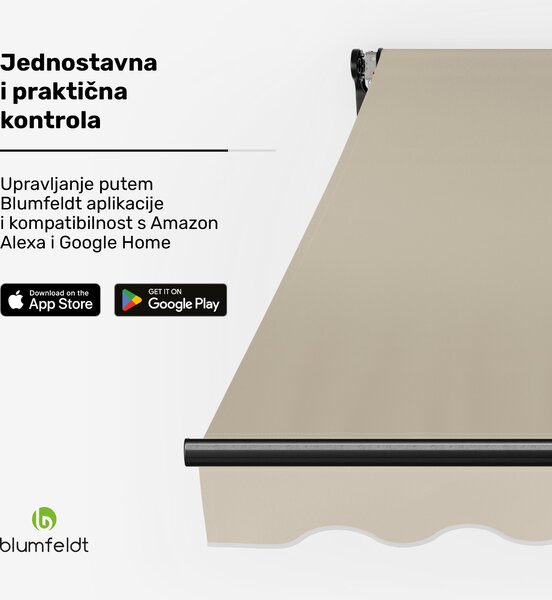 Blumfeldt CloudShade tenda, Pametna kontrola, UV zaštita, Montaža na zid