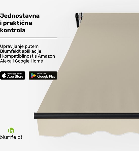 Blumfeldt CloudShade tenda, Pametna kontrola, UV zaštita, Montaža na zid
