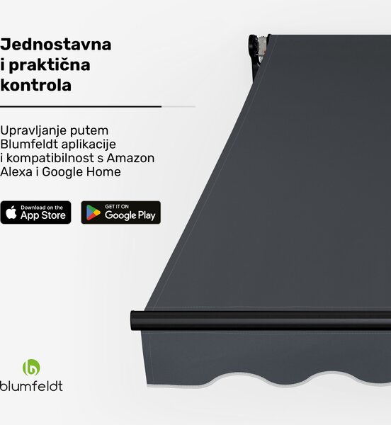 Blumfeldt CloudShade tenda, Pametna kontrola, UV zaštita, Montaža na zid