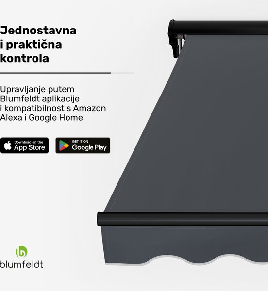 Blumfeldt CloudShade tenda, Pametna kontrola, UV zaštita, Montaža na zid