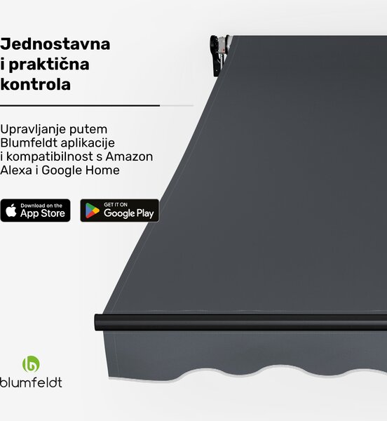 Blumfeldt CloudShade tenda, Pametna kontrola, UV zaštita, Montaža na zid