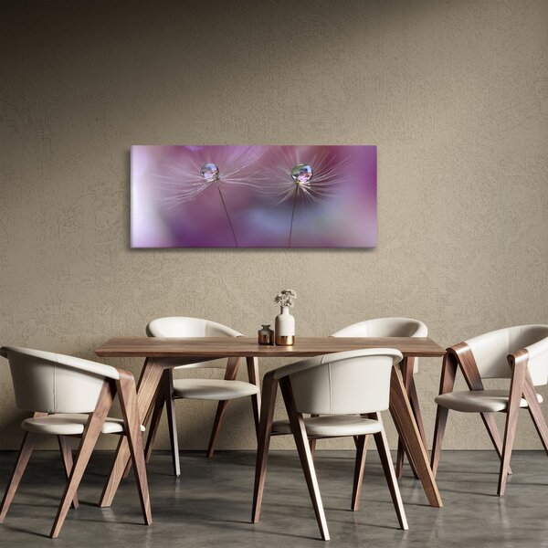 Slika kapljica na paperju (120x50 cm)