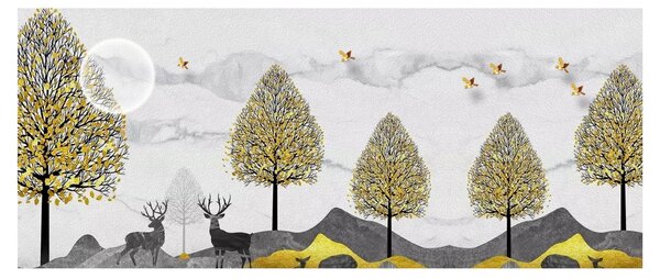 Slika naslikanih jelenova (120x50 cm)